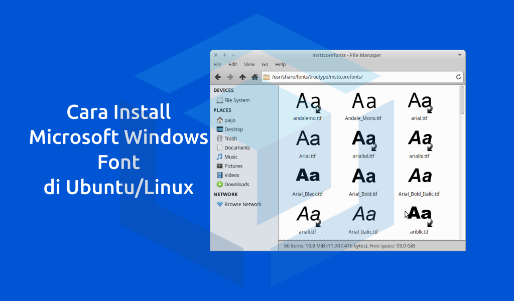 Cara install Microsoft TrueType Fonts pada distribusi Ubuntu