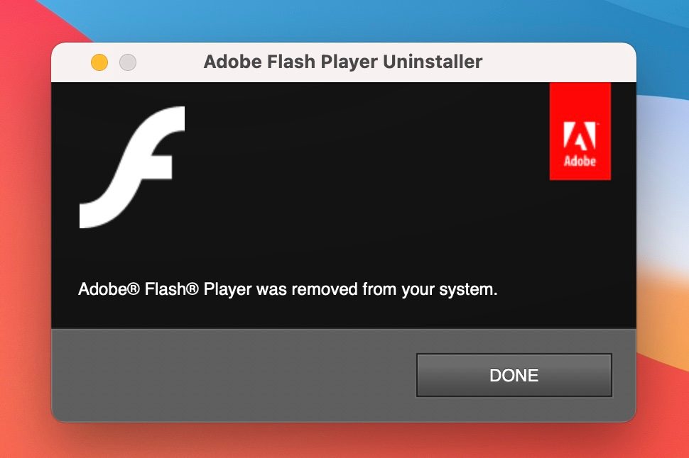 menghapus Adobe Flash