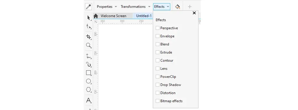 mengcopy efek dari objek di coreldraw