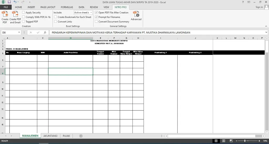 mengubah excel ke pdf dengan nitro pro