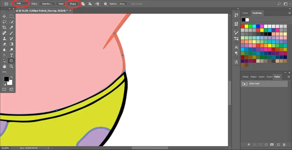 merubah path untuk membuat vektor dengan photoshop