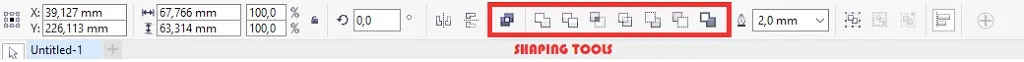shaping tools di coreldraw