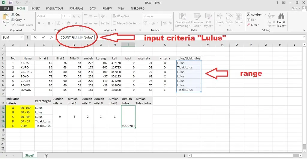 range criteria