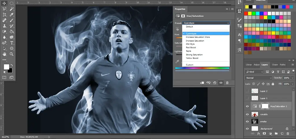 pilihan-preset-pada-adjustment-hue-dan-saturation