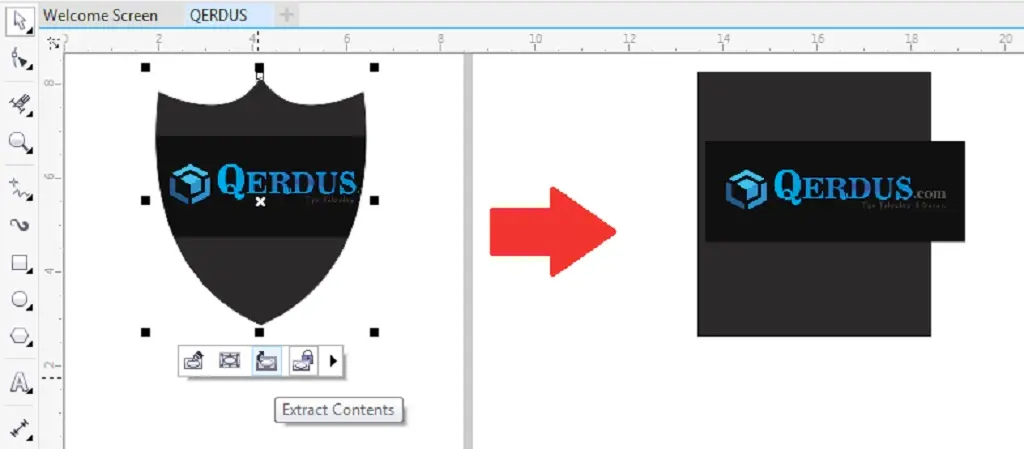 extract kontent powerclip coreldraw