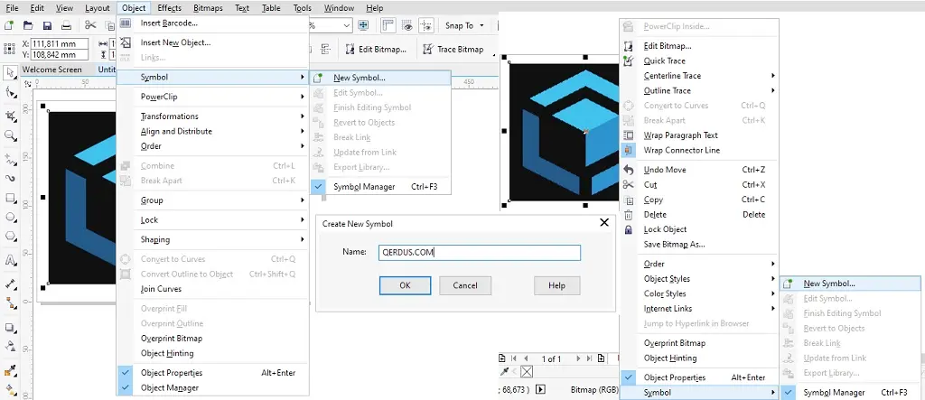 membuat simbol baru dengan coreldraw