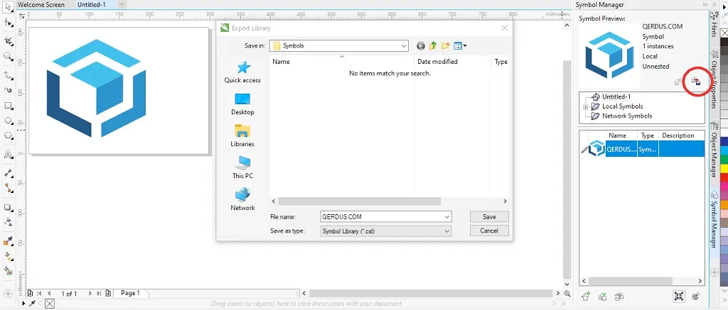 membuat pustaka simbol coreldraw