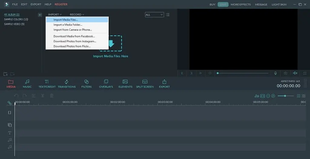 import media file