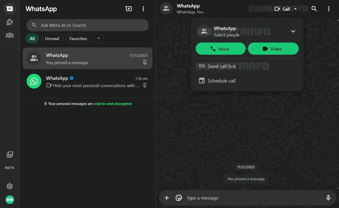 voice dan video call whatsapp web